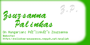 zsuzsanna palinkas business card